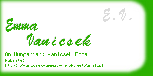 emma vanicsek business card